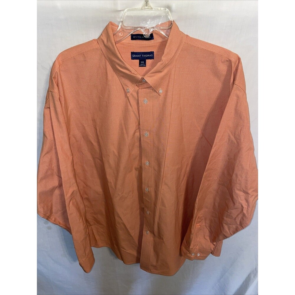 Grant Thomas Men’s Dress Shirt Size 2XL Orange Business Formal City B